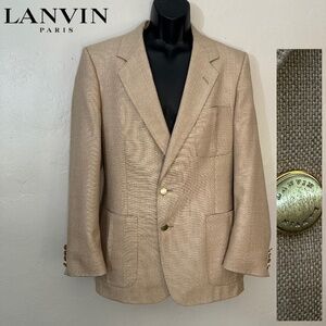 Lanvin Tan Sport Coat Classic Tailored Design